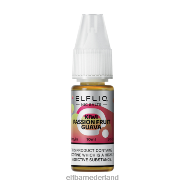 elfbar elfliq kiwi-passievrucht guavezouten - 10 ml-10 mg/ml origineel D8TJV209