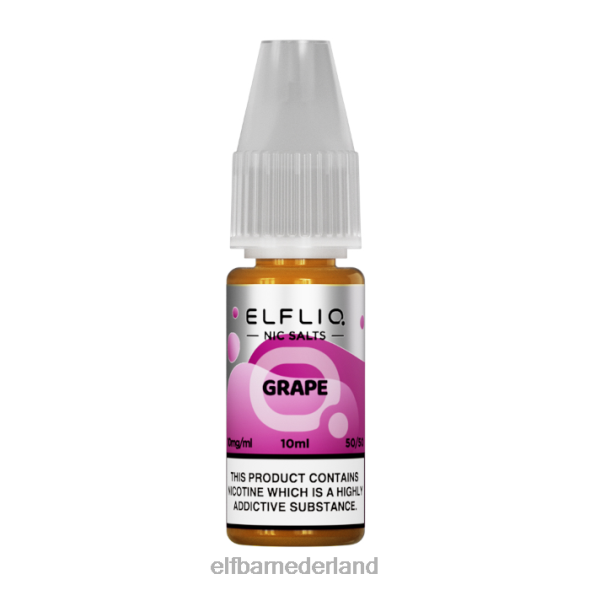 elfbar elfliq nic zouten - druif - 10ml-10 mg/ml origineel D8TJV191