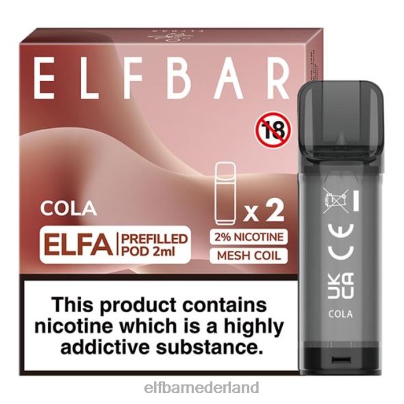 elfbar elfa voorgevulde capsule - 2 ml - 20 mg (2 stuks) cola D8TJV109
